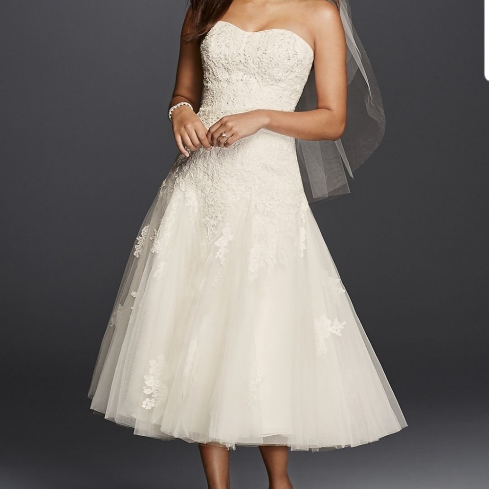 Oleg Cassini Tea length wedding dress